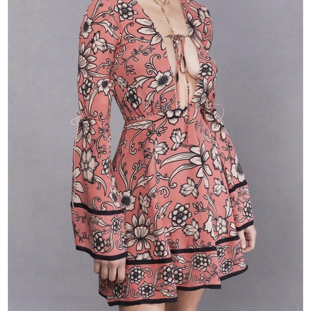 For Love & Lemons Ayla plunging neck mini dress - Picture 4 of 8